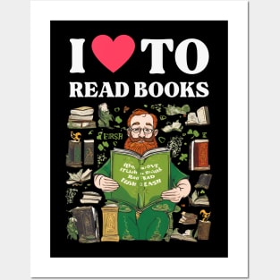 I LOVE TO READ IRISH BOOKS Posters and Art